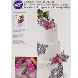 Wilton Gum Paste Outs Piece 28 PC GP Flowers Cut Out Set